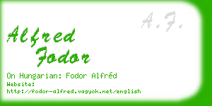 alfred fodor business card
